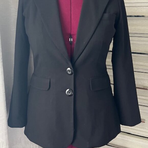 Sandro Sportswear black Women Zebra Lined Cuff Blazer jacket Size Small - Picture 4 of 8